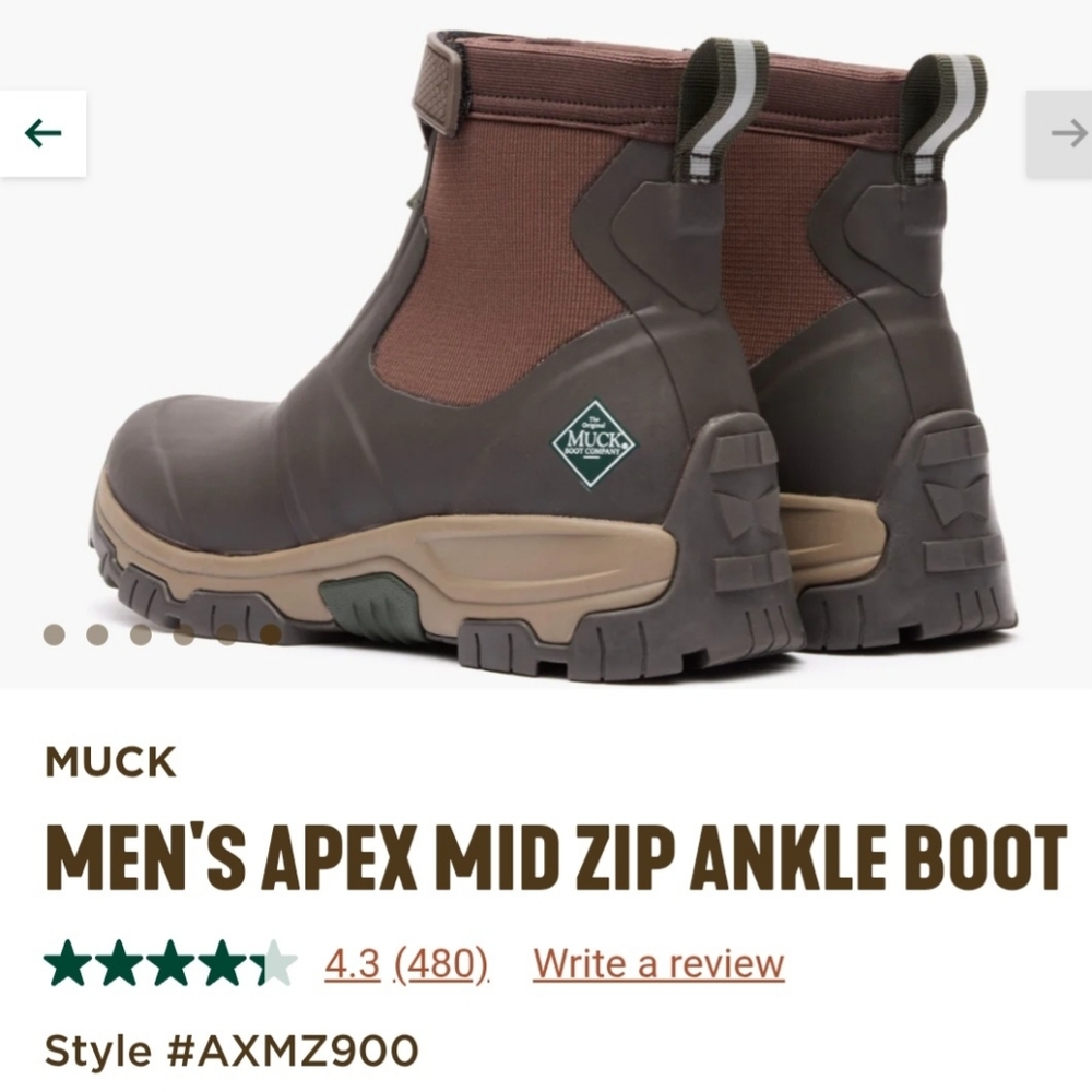 Men's Apex Mid Zip Ankle Boot - Brown